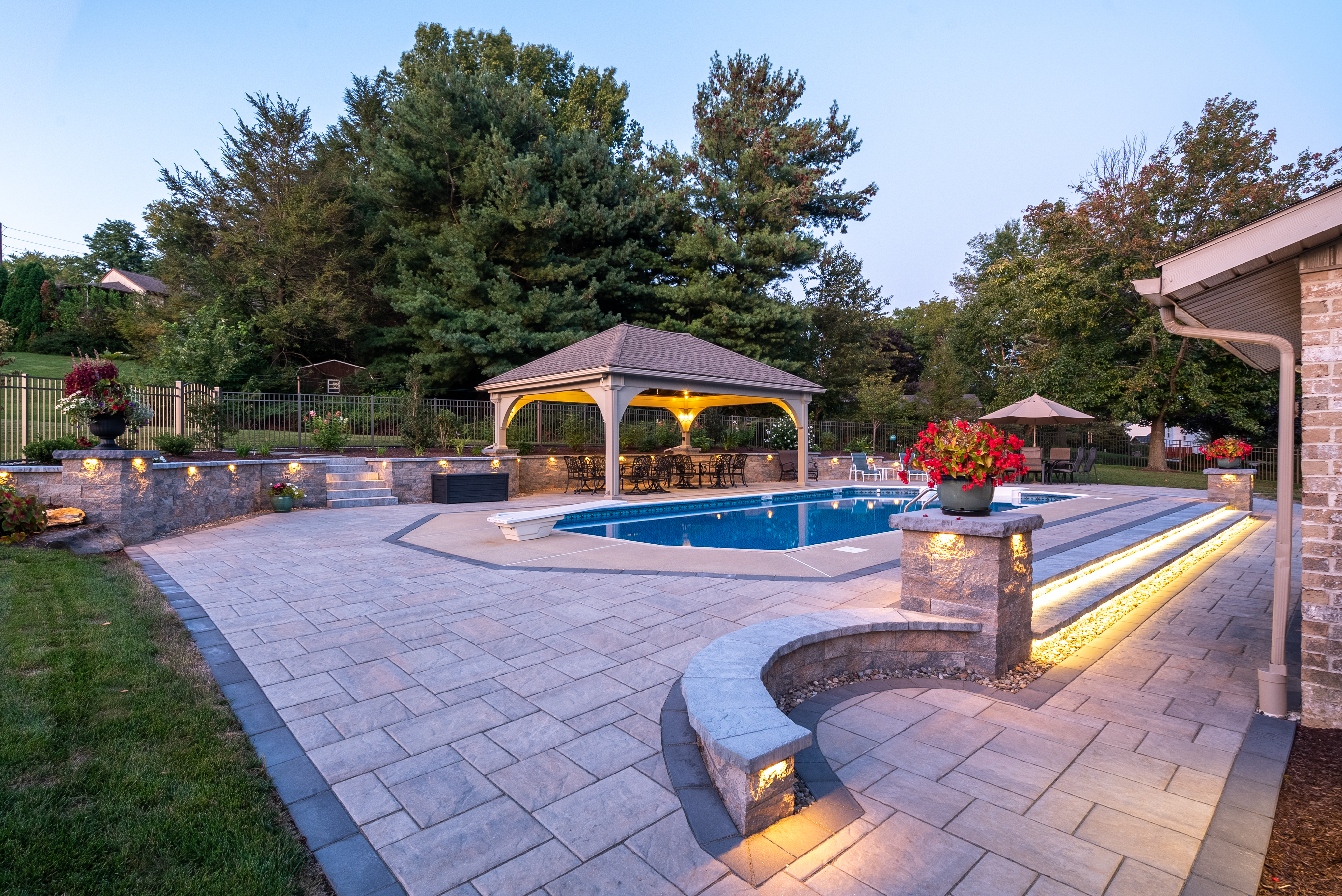 Backyard inground pool